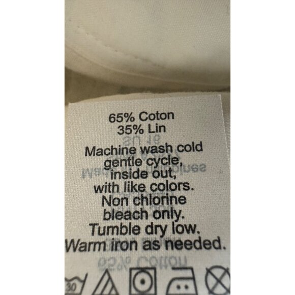 2/$30 J.Crew Size 0 Cream Linen & Cotton Blend Pleated Shorts - Picture 11 of 13